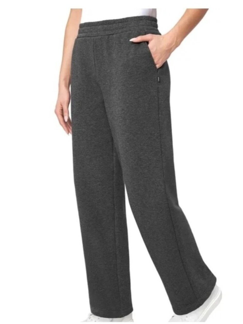 NWT Mondetta Fleece Lined Pants Women's S Dark Gray Organic Cotton Blend